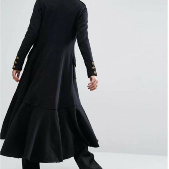 DENIM and SUPPLY RALPH LAUREN Navy BLUE Long Military Officer's Coat Small - Picture 3 of 16